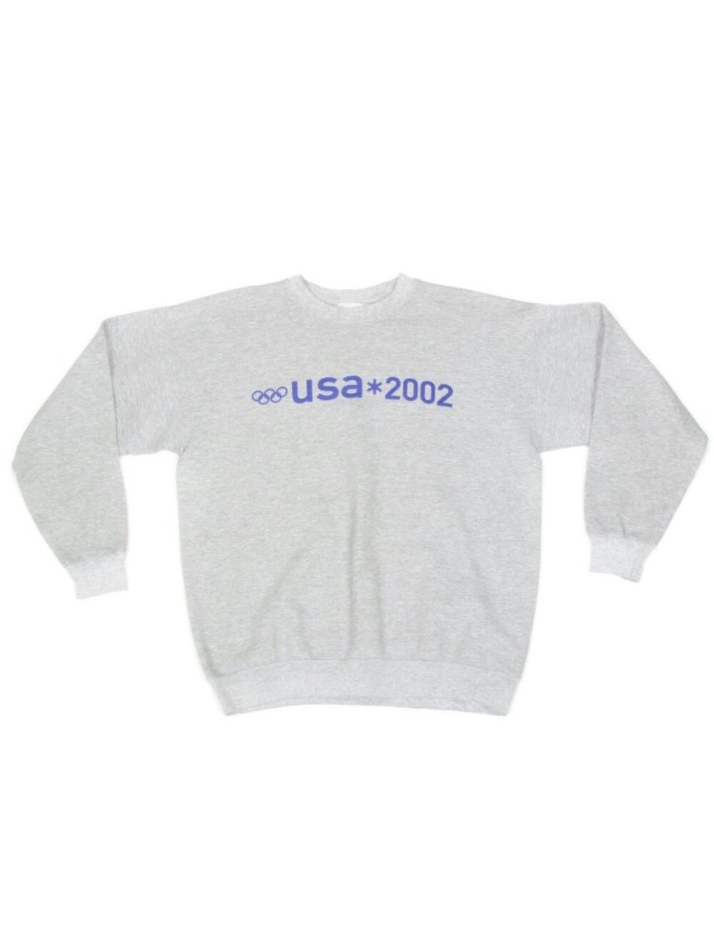 Vtg Salt Lake USA 2002 Olympics Sweatshirt Adult Medium Gray Cotton Crewneck 348